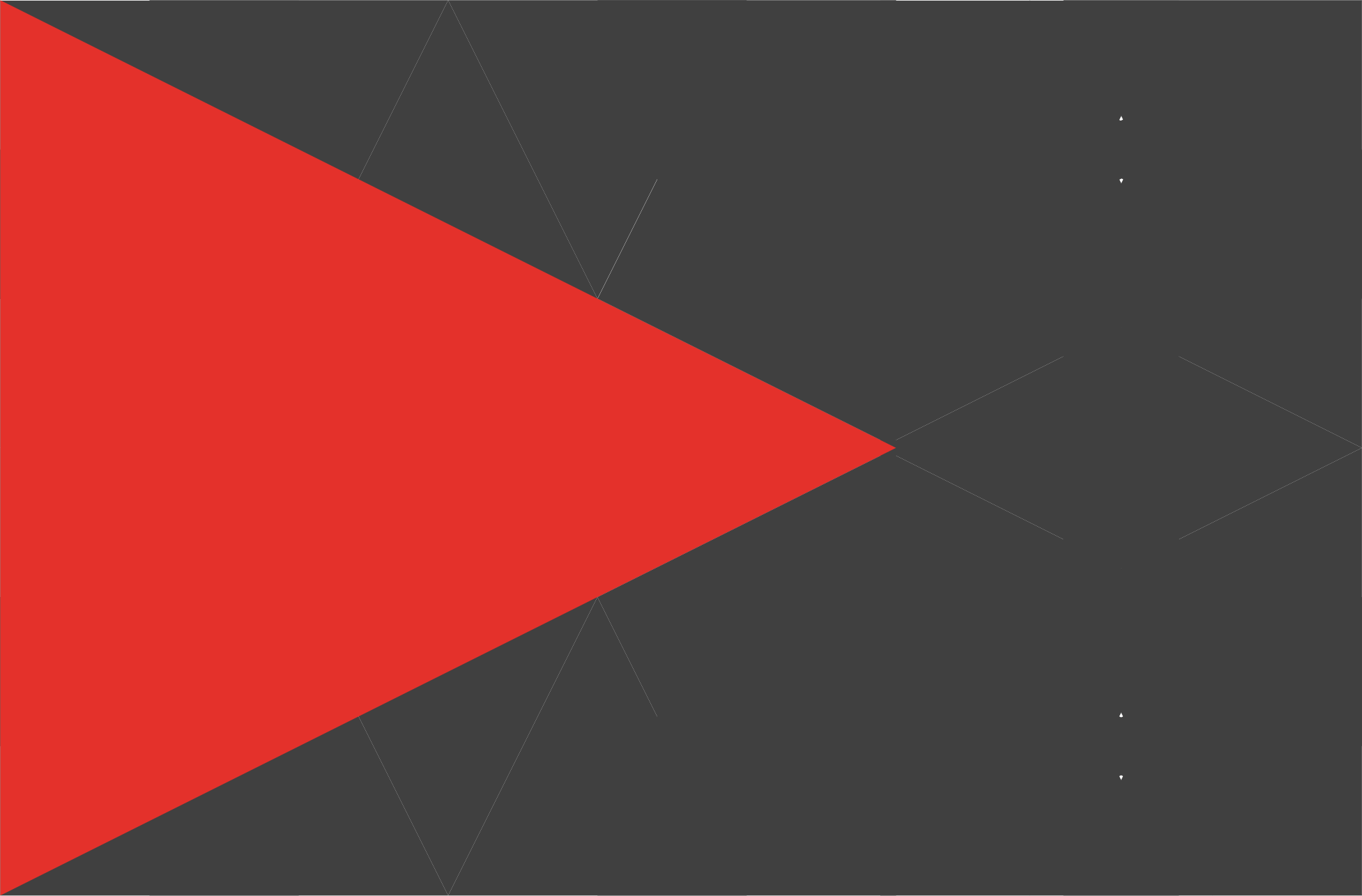 A rectangular shape with a red triangle